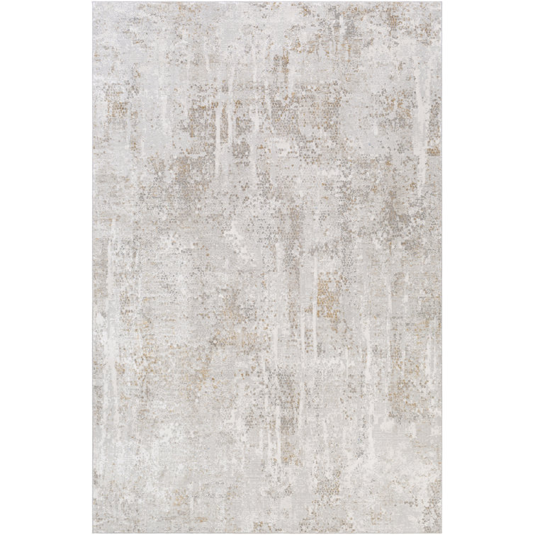 17 Stories Giuditta Abstract Light Gray Area Rug Wayfair